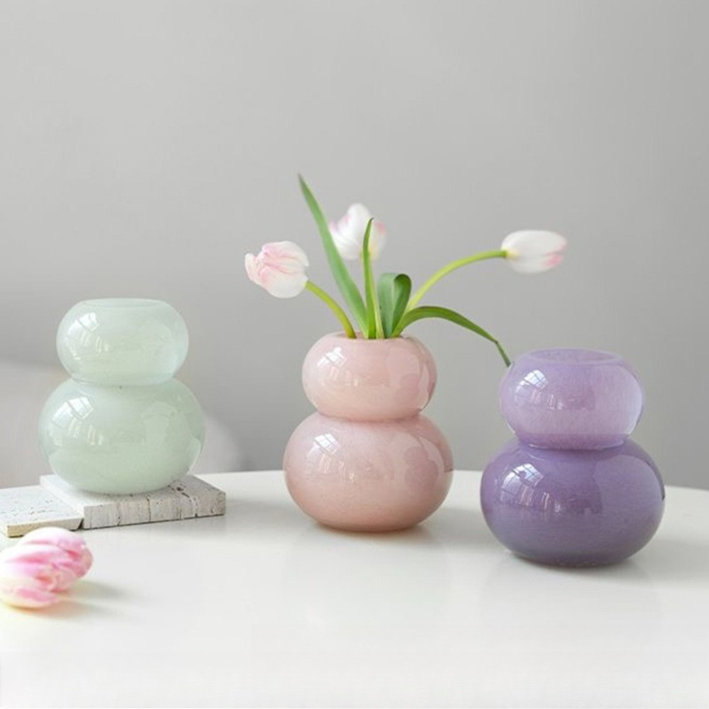 Propagation Station Vase - Creative Colorful Gourd Shaped Glass Vase