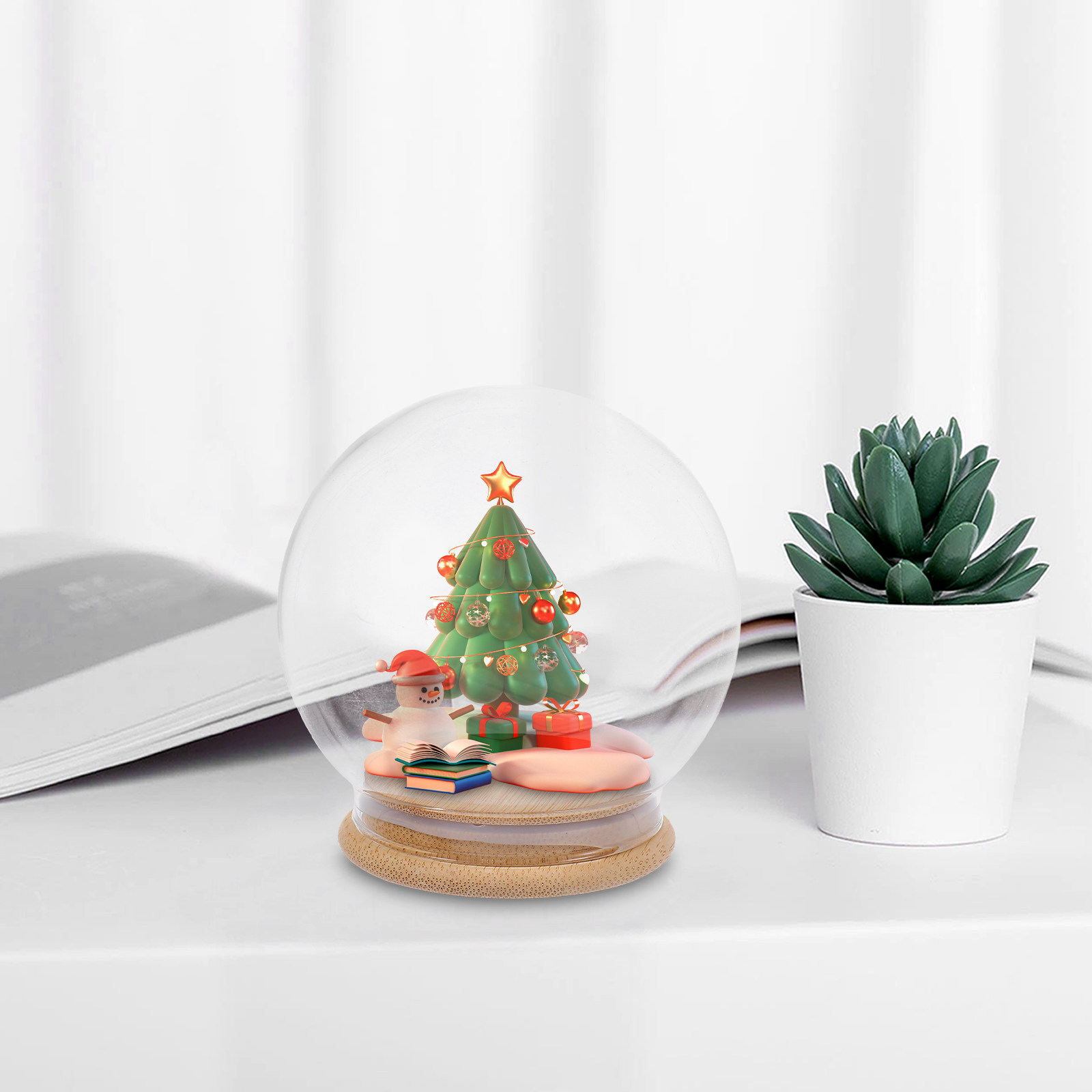 Plastic Dome Clear - Eternal Flower Glass Dome Display Case