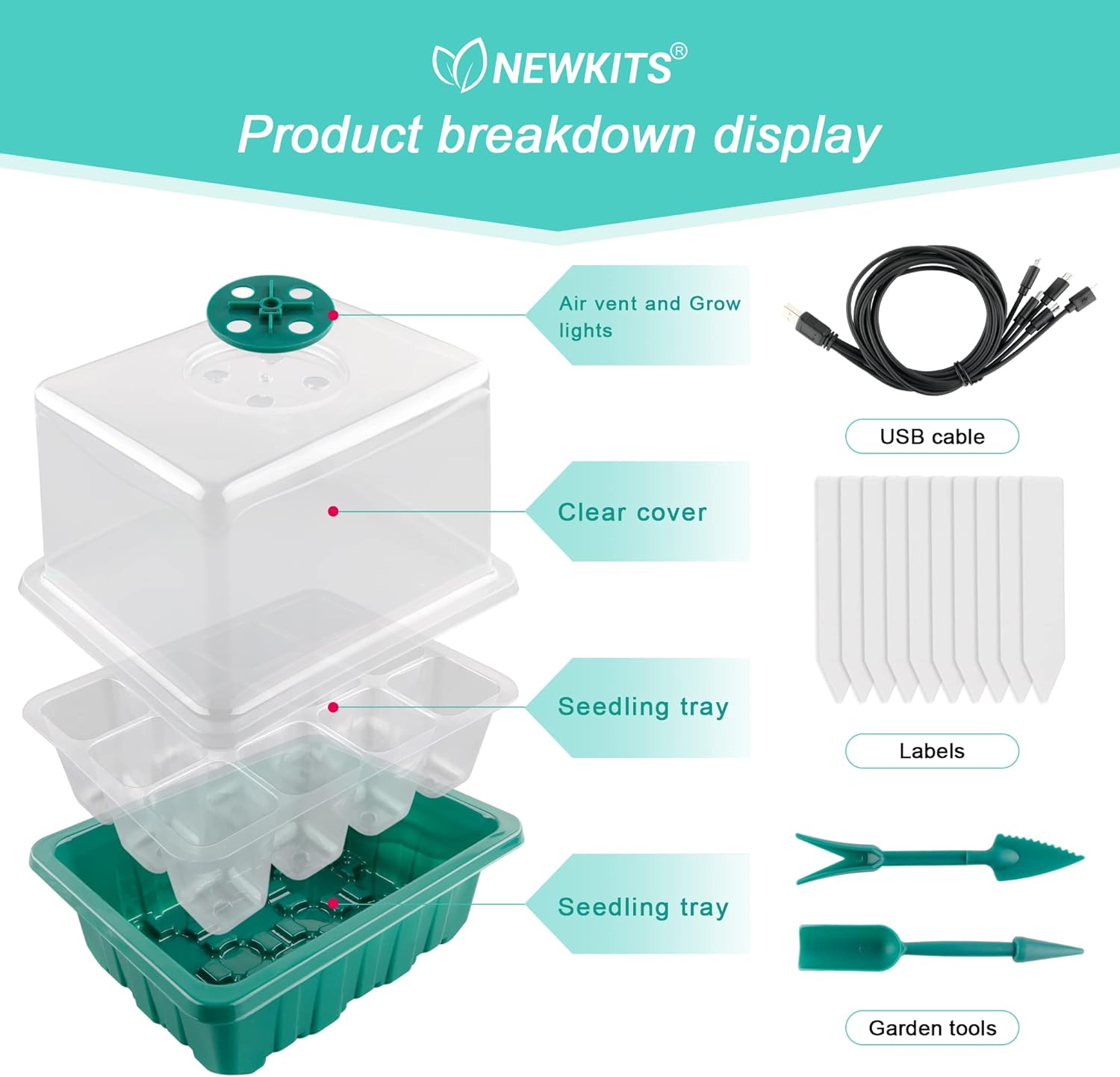 Seed Starter Tray with Grow Li - Humidity Dome Kit 리뷰 및 가격