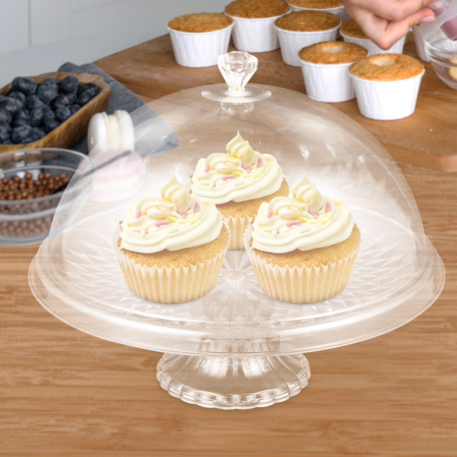 Clear Pet Cake Stand with Dome - Plastic Dome Clear 리뷰 및 가격
