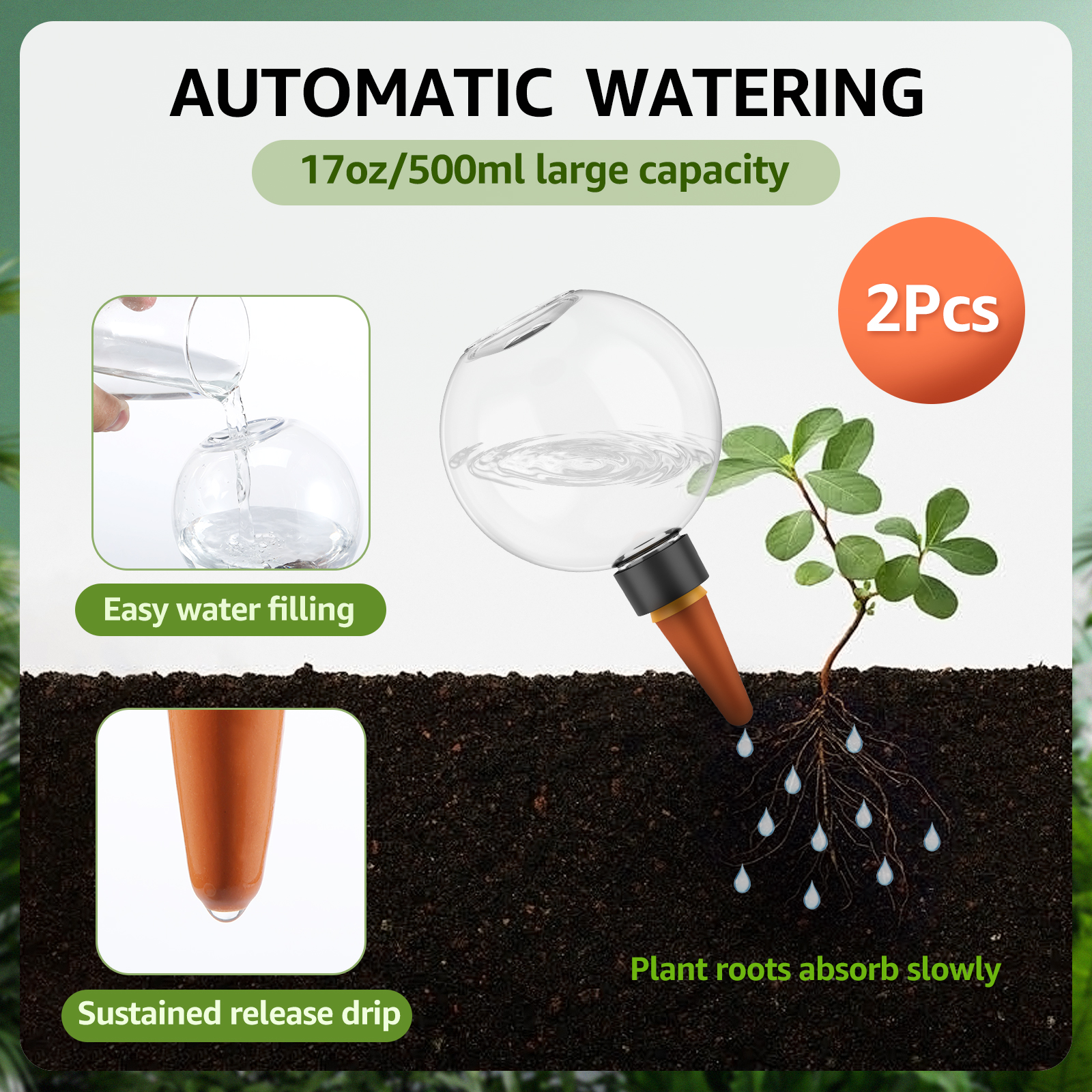 2/4Pcs 500ML Automatic Drip Ir - Self Watering Insert 리뷰 및 가격