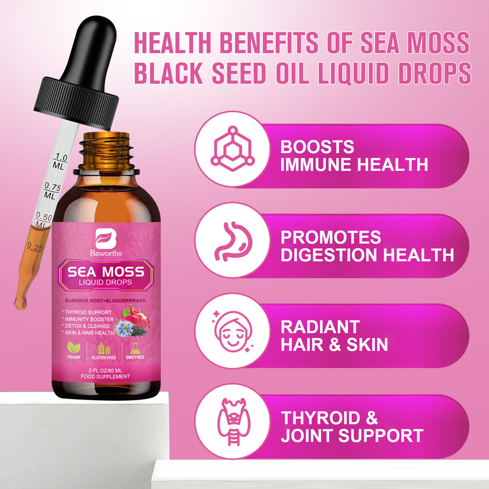 BEWORTHS 3000MG Seamoss Liquid - Root Stimulator Liquid 리뷰 및 가격