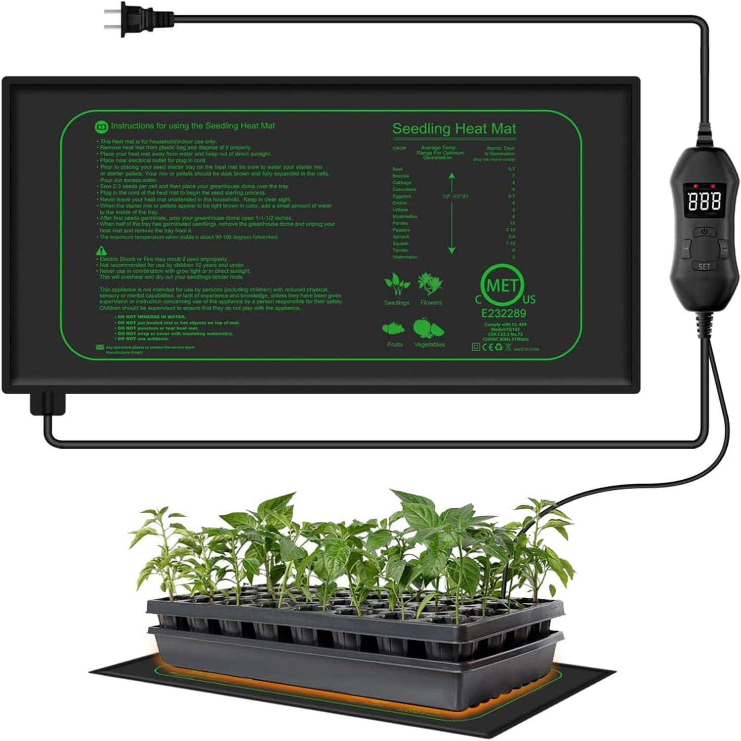 Seedling Heat Mat With Digital - Rooting Gel Clone 리뷰 및 가격