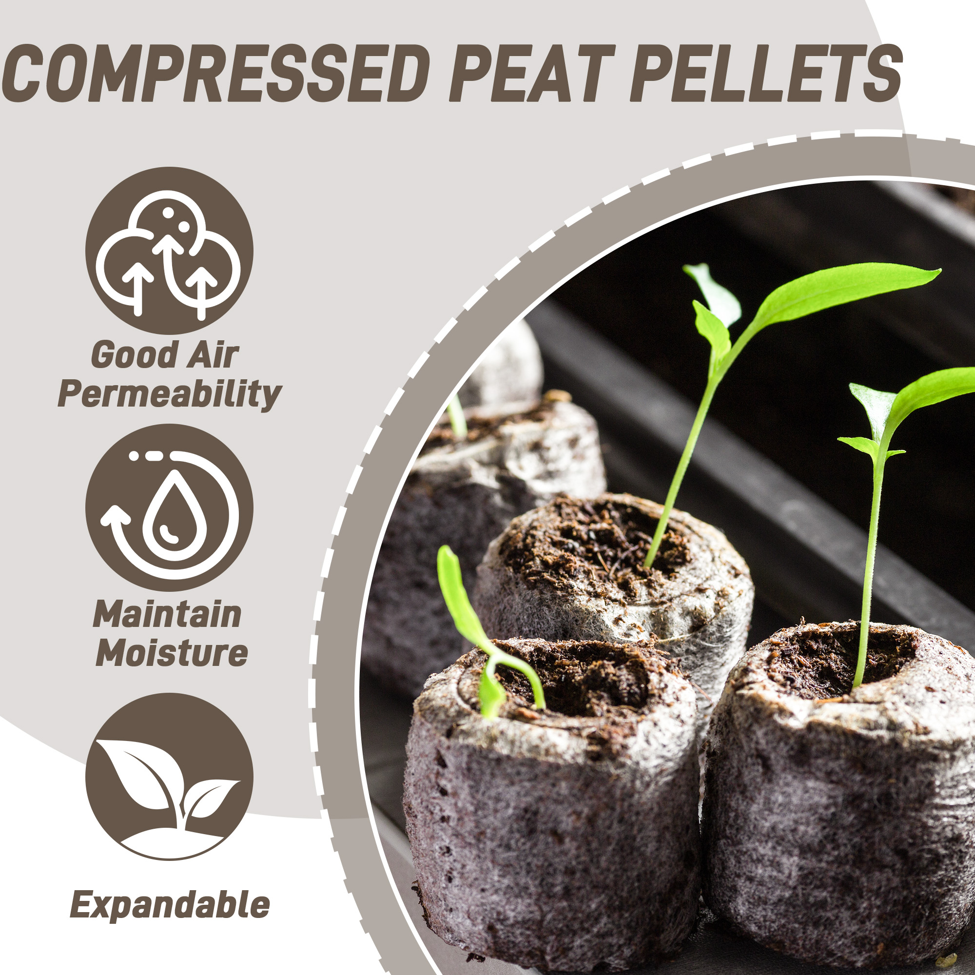 50pcs 35mm Compressed Peat Pel - Peat Pellet Tray 리뷰 및 가격