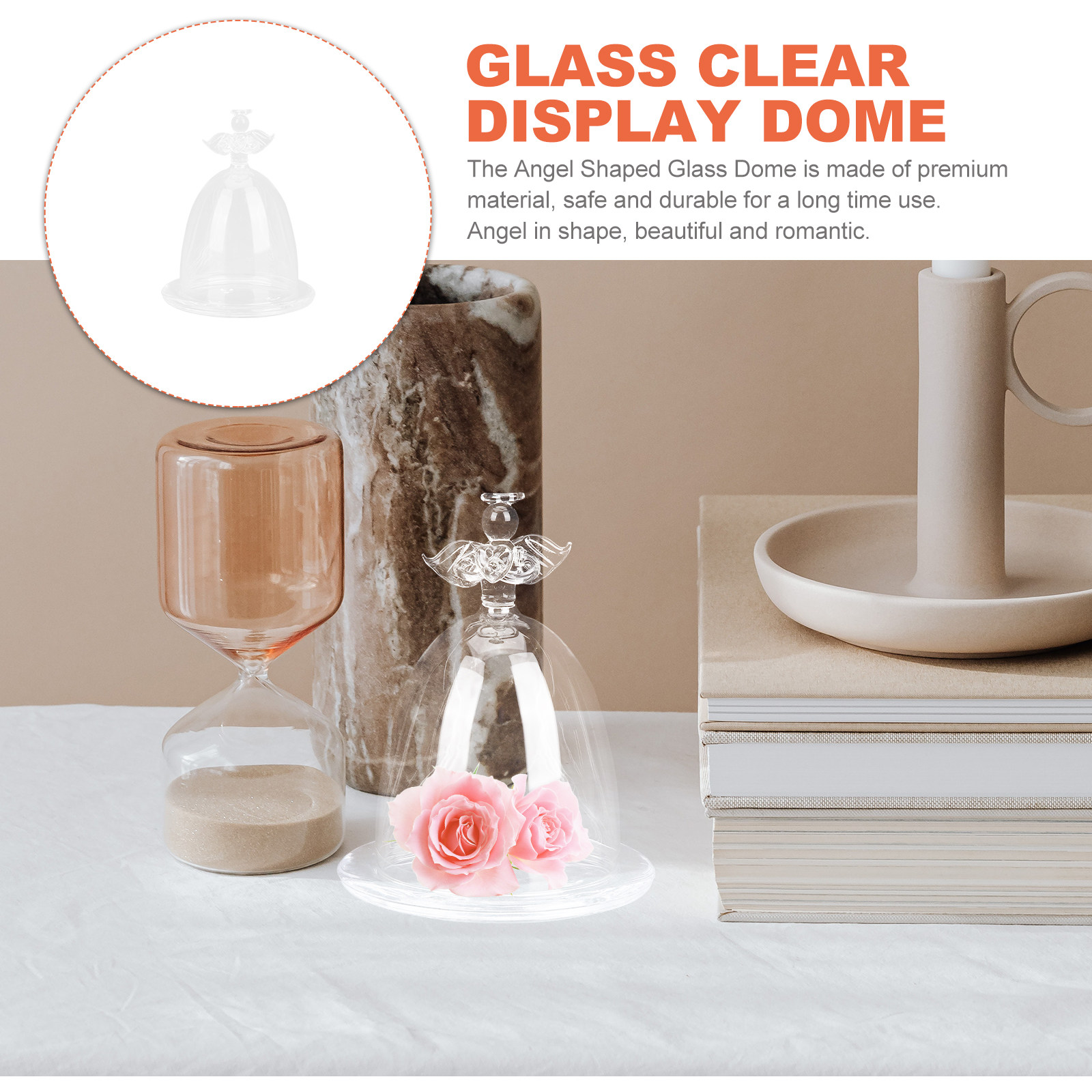Angel Shaped Glass Dome Preser - Plastic Dome Clear 리뷰 및 가격