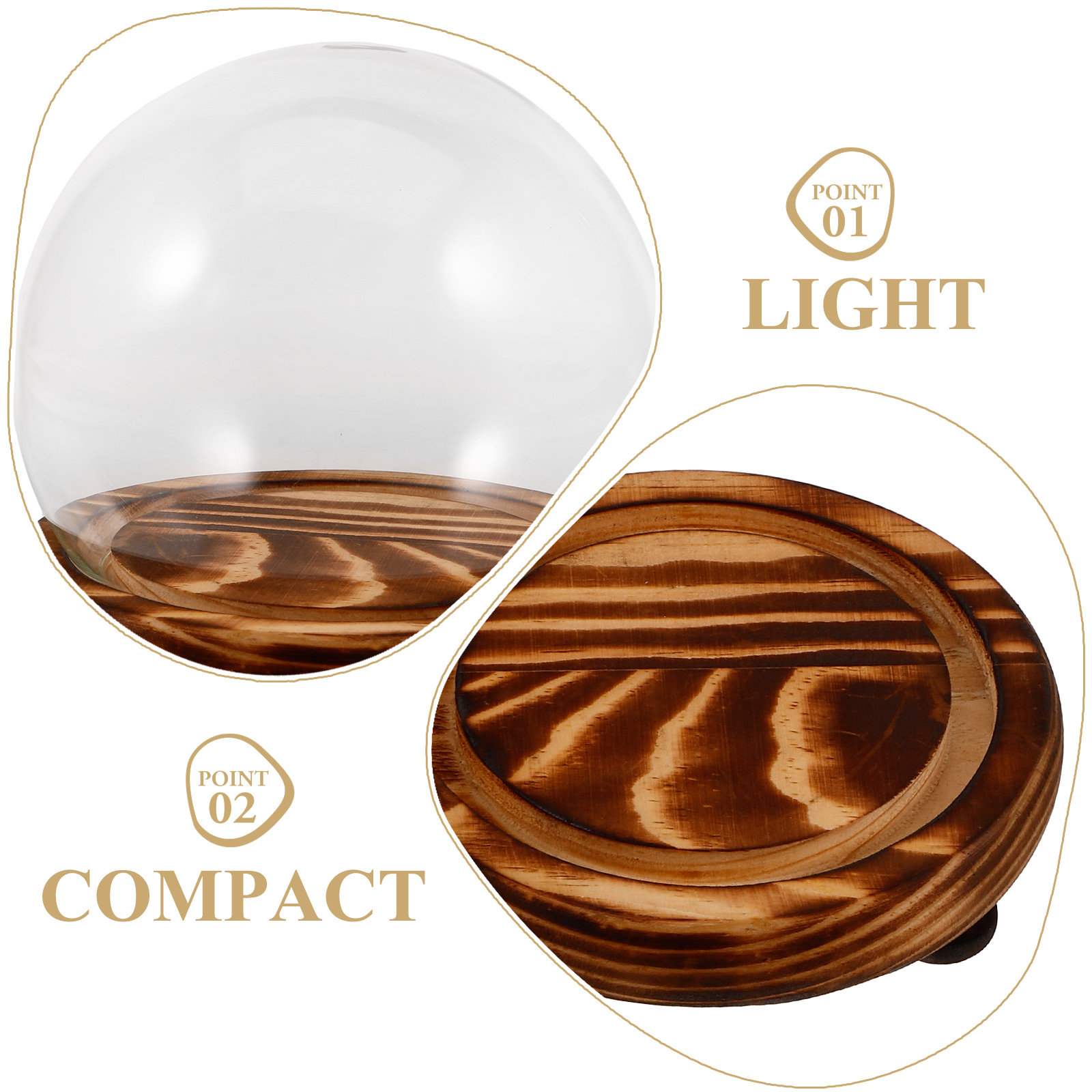 Glass Dome Display Case with W - Plastic Dome Clear 리뷰 및 가격