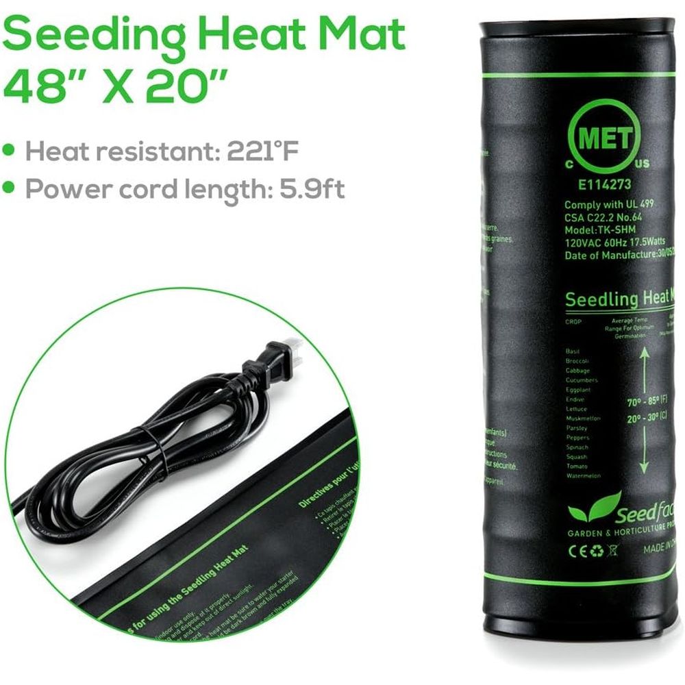 Certified Seedling Heat Mat, W - Heat Mat Seedling 리뷰 및 가격