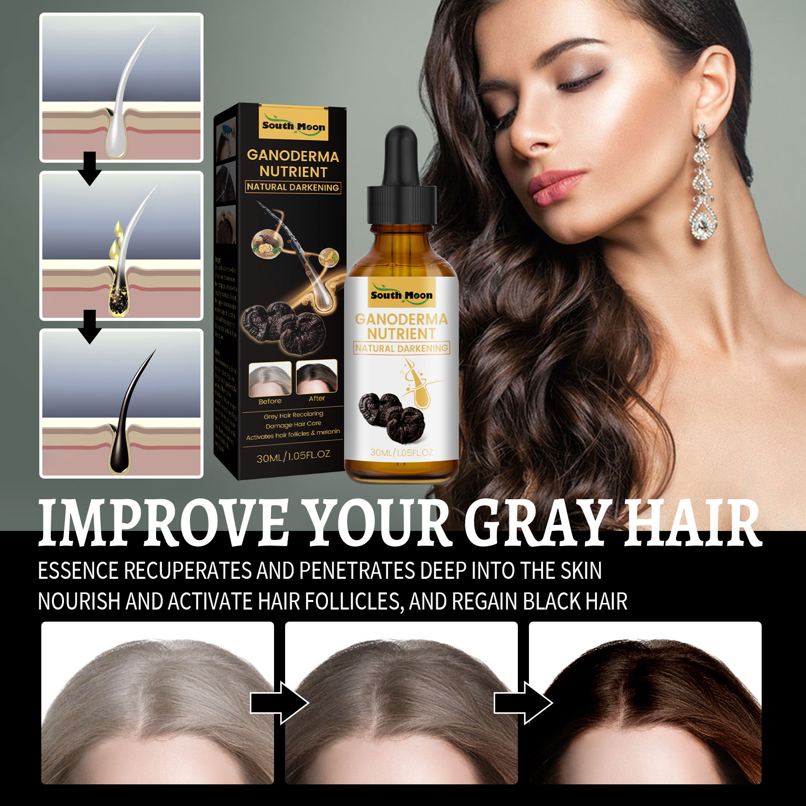 Black Ganoderma Lucidum Hair L - Root Stimulator Liquid 리뷰 및 가격