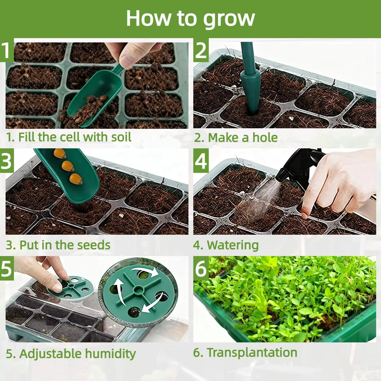 3Pcs Seed Starter Tray Mini Gr - Humidity Dome Kit 리뷰 및 가격