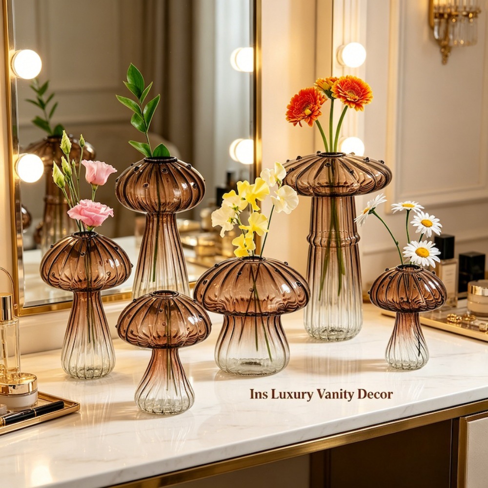 Mushroom‑Design Fluted Glass P - Propagation Station Vase 리뷰 및 가격