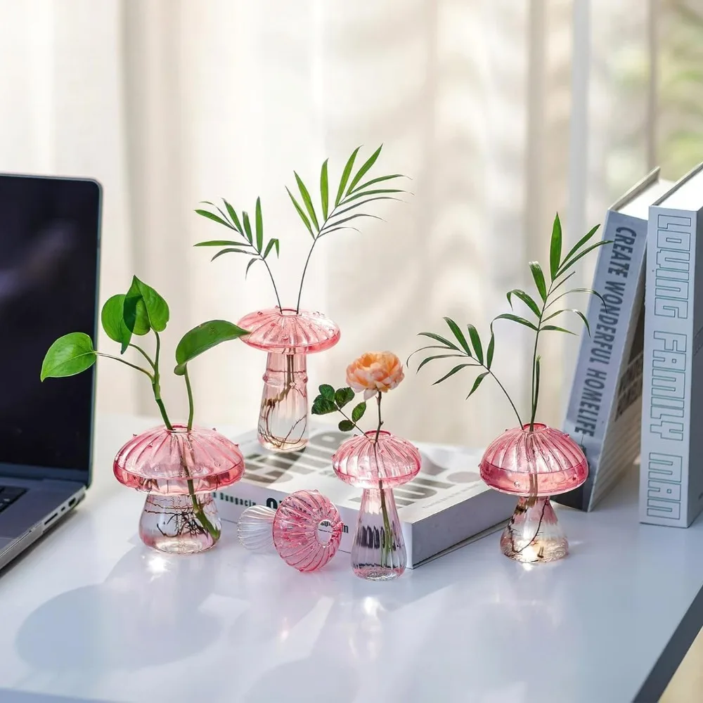 Mushroom‑Design Fluted Glass P - Propagation Station Vase 리뷰 및 가격