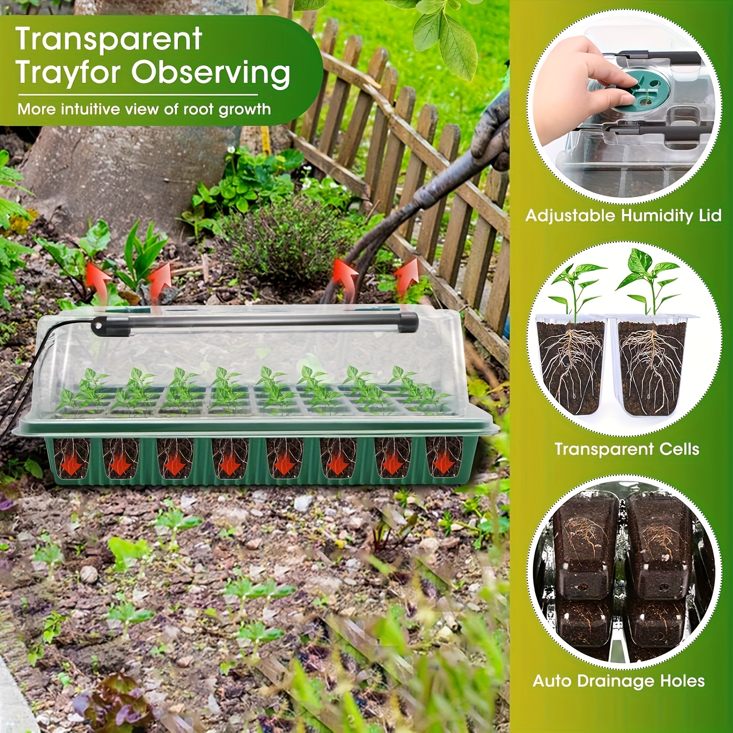 2PCS 72-Cell Seed Growing Kit  - Humidity Dome Kit 리뷰 및 가격