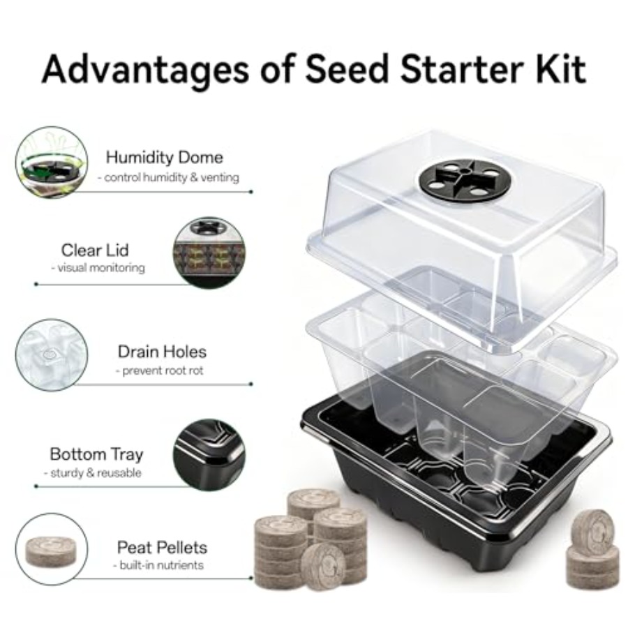 8 Pack Seed Starter Tray with  - Peat Pellet Tray 리뷰 및 가격