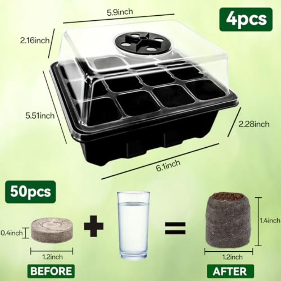 8 Pack Seed Starter Tray with  - Peat Pellet Tray 리뷰 및 가격