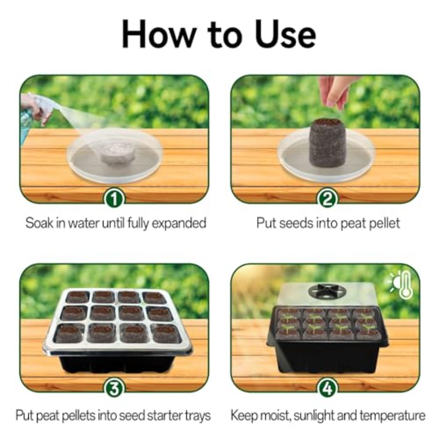 8 Pack Seed Starter Tray with  - Peat Pellet Tray 리뷰 및 가격